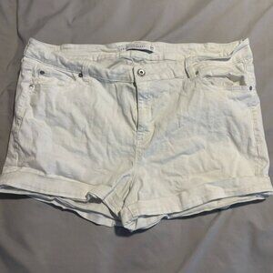 White Jean Shorts size 24W